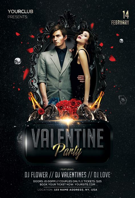 Valentines Party 2019 Free Psd Flyer Template Stockpsd