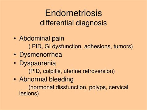 Ppt Endometriosis Dysmenorrhea And Chronic Pelvic Pain Powerpoint