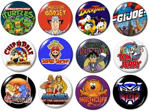 80s Tv Cartoons Buttons Pins Set 2 Ubicaciondepersonascdmxgobmx