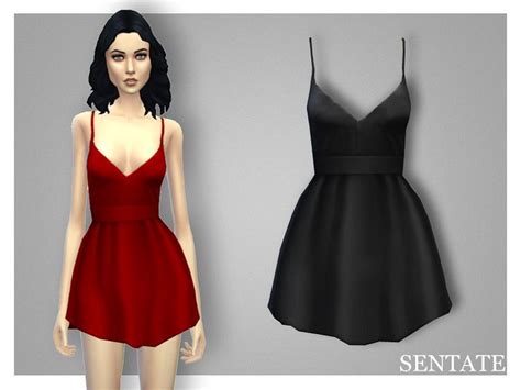 Sentates Shove Dress Sims 4 Sims 4 Dresses Sims 4 Clothing Sims 4