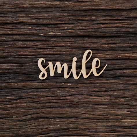 Wooden Smile Sign Shape For Crafts And Decoration Laser Cut Etsy