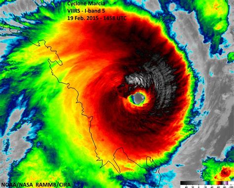 Tropical Cyclone Marcia Satellite Image Extreme Storms