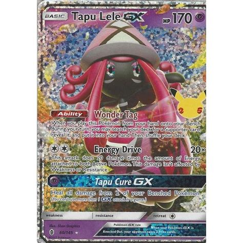 Pokemon Trading Card Game 60145 Tapu Lele Gx Rare Holo Gx Card