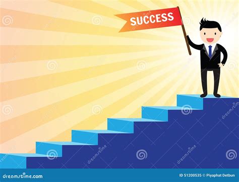 Stairs To Success Concept Stock Illustration Illustration Of