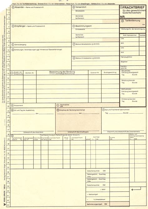 Es gibt eine reihe von verschiedenen arten von konnossementen und eine reihe von verordnungen, die sie als eine. File:KVO Frachtbrief für den Güterfernverkehr.jpg ...
