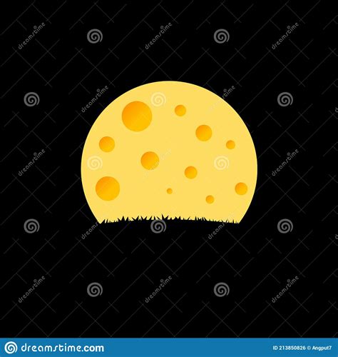 Cheese Moon Logo Inspirations Template Stock Vector Illustration Of