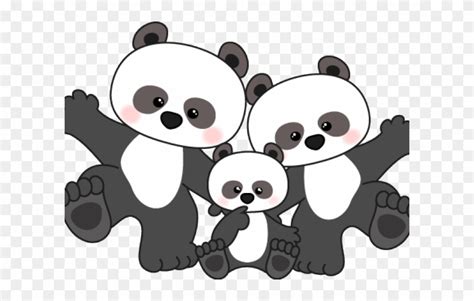 Panda Clipart Scrapbook Pandas Clipart Black And White Png Download