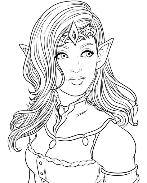 Queen Elf - Coloring pages for you
