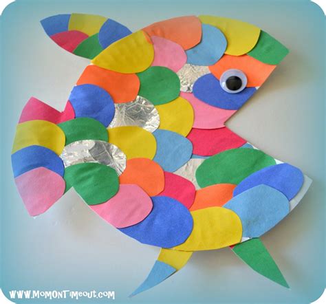 Pre K Summer Crafts Turn The Fish Over And Trim The Excess Paper
