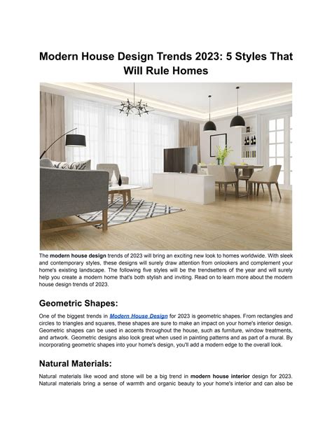 Modern House Design Trends 2023 5 Styles That Will Rule Homes By Shree