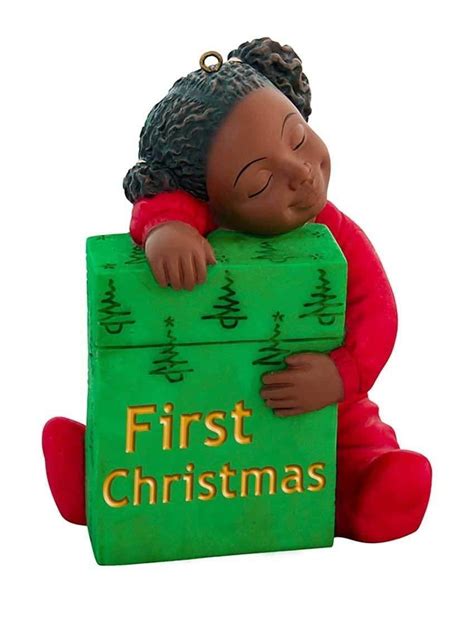 First Christmas African American Girl Christmas Ornament By United