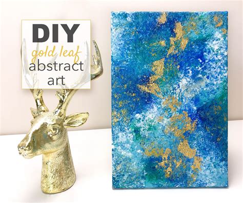 Diy Gold Acrylic Abstract Painting 13 Steps With Pictures