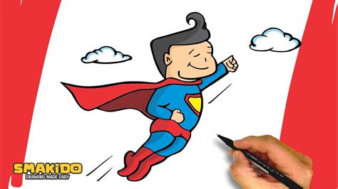 How To Draw Superman For Kids And Beginners Easy Superman Drawing