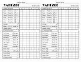 Pictures of Yahtzee Game Cards
