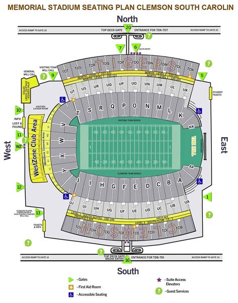 Memorial Stadium Clemson Seating Chart Ticket Price Booking Parking Map
