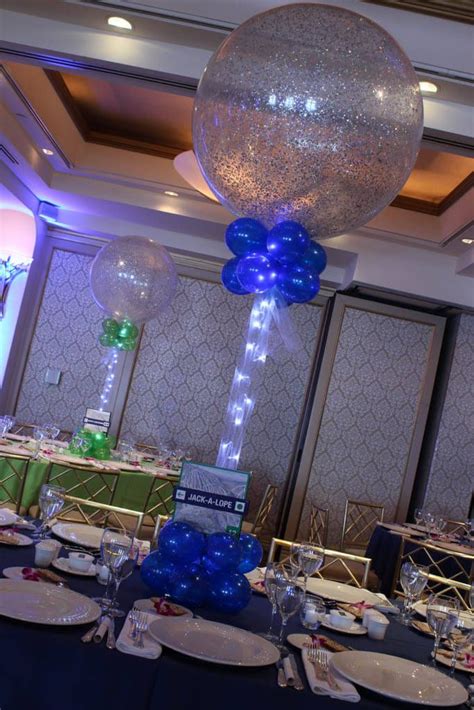 This vivid color could be used as an accent color in a more subdued color scheme. Royal Blue & Silver Sparkle Balloon Centerpieces | Party ...