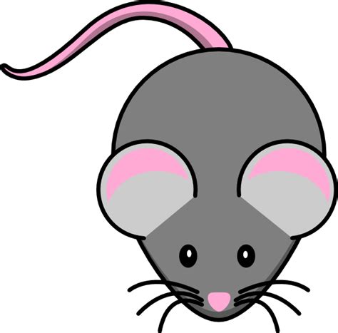 Vector clip art online, royalty free & public domain. Pink And Grey Mouse Clip Art at Clker.com - vector clip ...