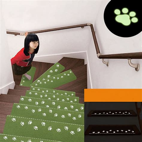 Luminous Stair Mat Dog Footprint Self Adhesive Floor Pad Slip