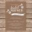 Printable Bridal Shower Invite / Kraft Paper Background DIY Wedding 