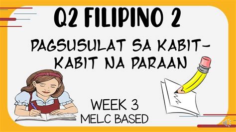 Q2 Filipino 2 Wk3 Pagsulat Sa Kabit Kabit Na Paraan Melc Based Youtube