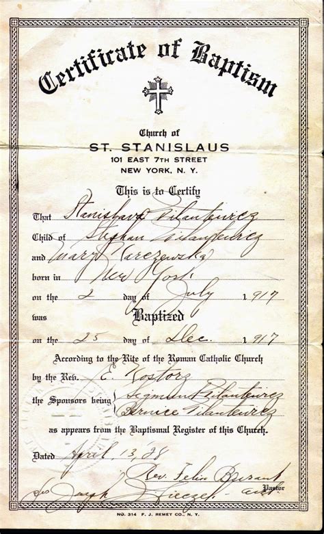 Catholic Baptismal Certificate Template Regarding Roman Catholic