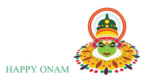 Happy Onam Kathakali Face In White Background Hd Onam Wallpapers Hd
