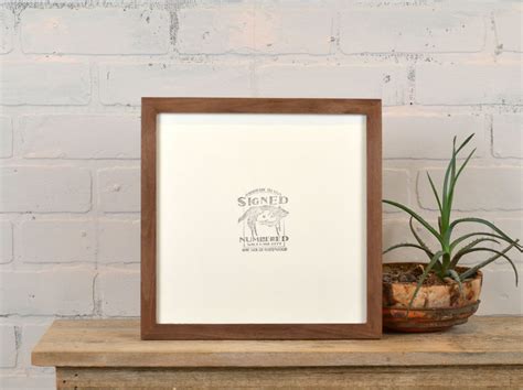 8x8 Square Picture Frame in Natural Walnut Peewee Style - IN STOCK ...