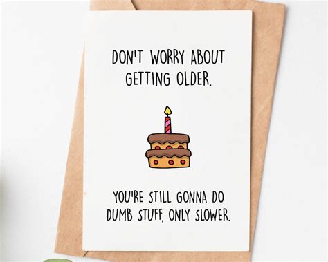 sarcastic birthday card rude birthday card for sister brother coworker or friend 30th 40th