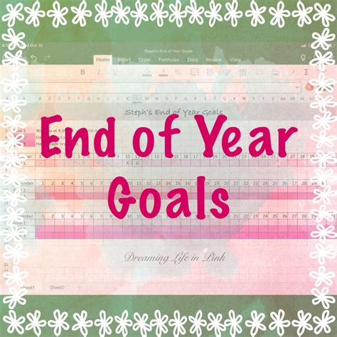 End Of Year Goals Dreaming Life In Pink