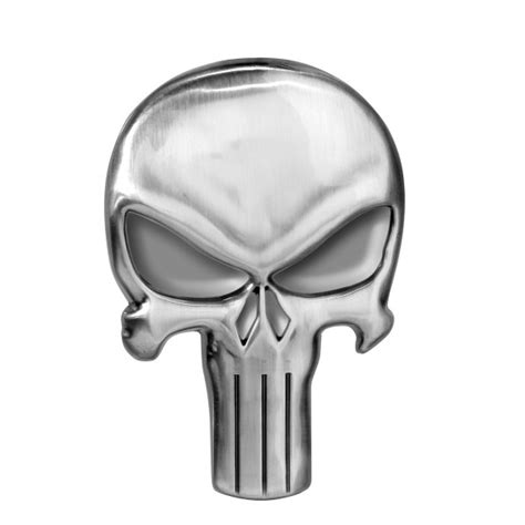 Marvel Comics The Punisher Skull Logo Image Metal Silver Toned Pewter