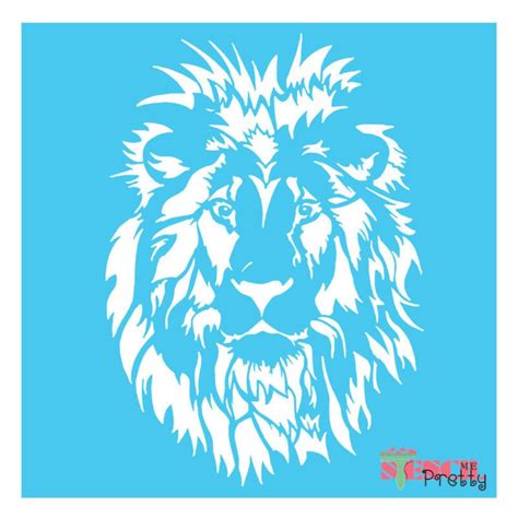 Lion Face Stencil Rustic Primitive Sign Template Wall Art Shabby