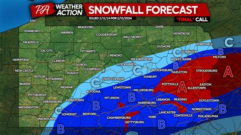 Updated Final Call Snowfall Forecast For Tuesdays Significant