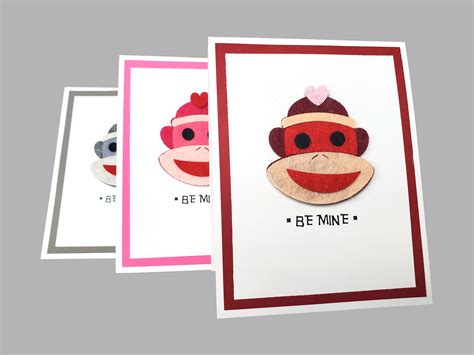Sock monkey valentines day card be mine sock monkey | Etsy in 2021 | Monkey valentine, Monkey 