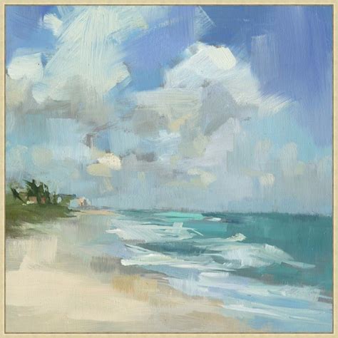 A Day At The Beach Abstract Landscape Painting Ocean Painting