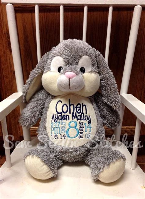 Personalized Stuffed Animal Monogrammed Baby Cubbiebaby