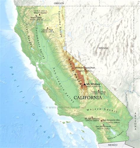28 Map Of California Mountain Ranges Maps Online For You