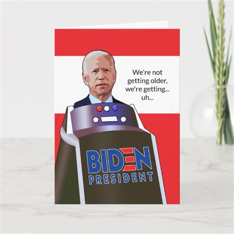 Funny Joe Biden Over The Hill President Birthday Card
