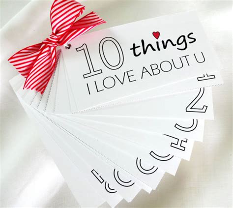 Diy 10 Things I Love About You Coupon Booklet Printable Etsy