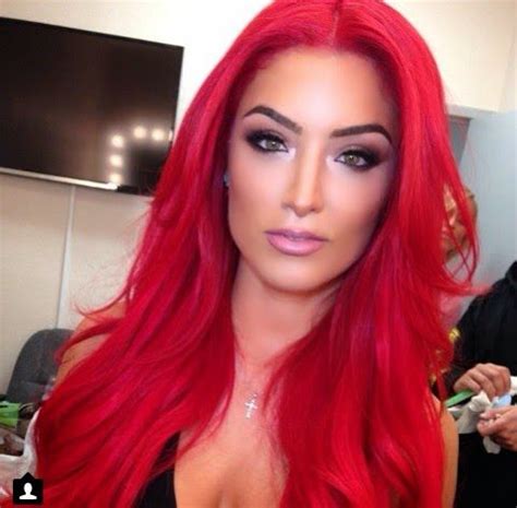 My classic look winged black liner and a bold red lip mua: Natalie Eva Marie Red Hair Total Divas WWE | Gorgeous hair ...