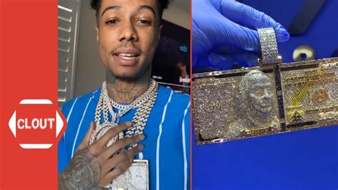 Blueface Shows Off His New 300k One Hundred Dollar Bill Custom