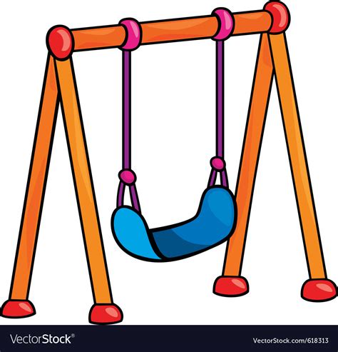 Garden Swing Cartoon Royalty Free Vector Image