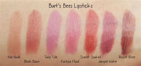 Burt S Bees Lipstick Swatches And Review Lab Muffin Burtsbees Lipstick Swatches Burts