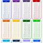 Time Table Chart 12 To 20