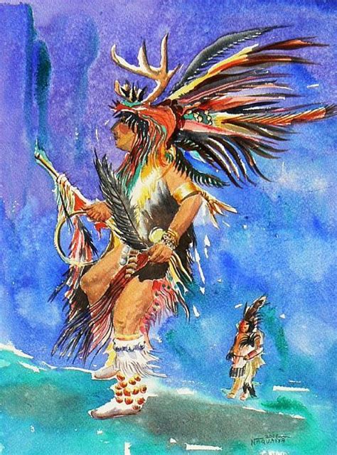 Deer Dancer Native American Pow Wow Native American Paintings