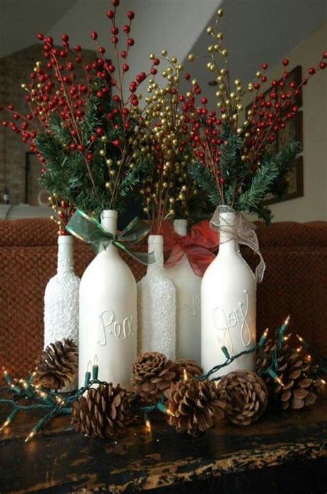 25 Christmas Decoration Ideas With Wine Bottles Do It Yourself Ideas