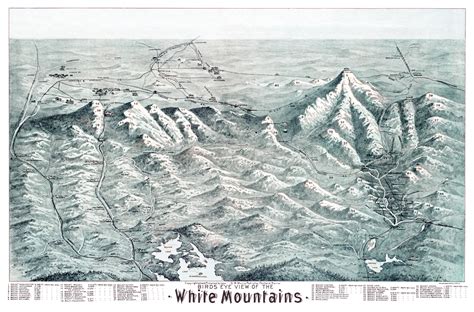 Beautifully Detailed Map Of The White Mountains From 1890 Knowol
