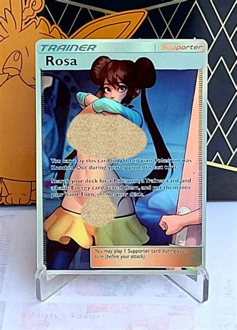 Custom Fan Made Orica Pokemon Card Rosas Favor Full Art Etsy