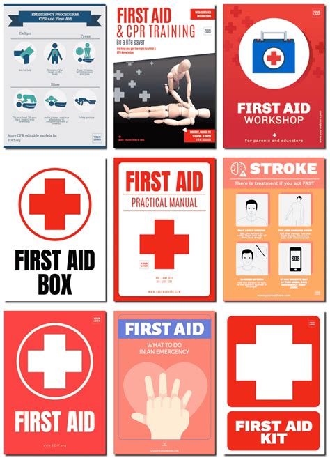 Printable First Aid Posters To Edit Online