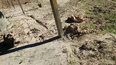 Square tube fence progress - YouTube