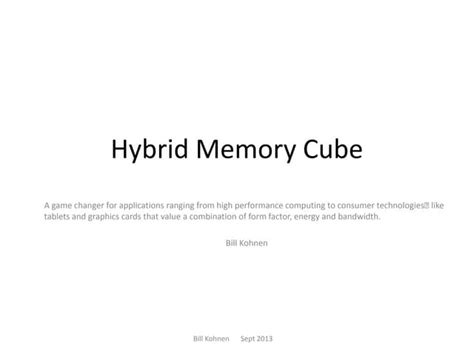 Hybrid Memory Cubes Offer Smart Designers And Buyers A Competitive